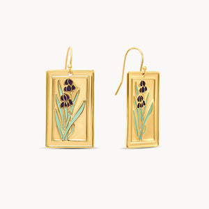 Black Iris Earrings