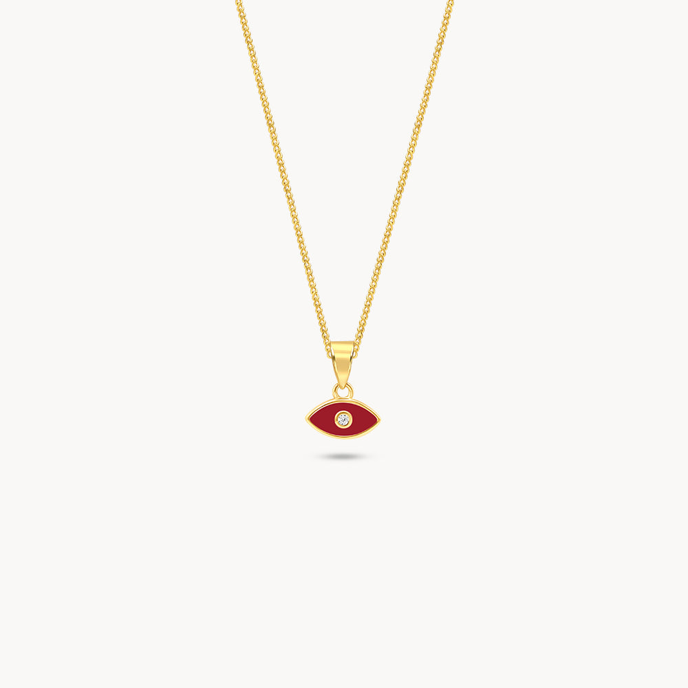 Enameled Evil Eye Necklace