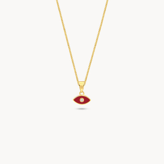 Enameled Evil Eye Necklace
