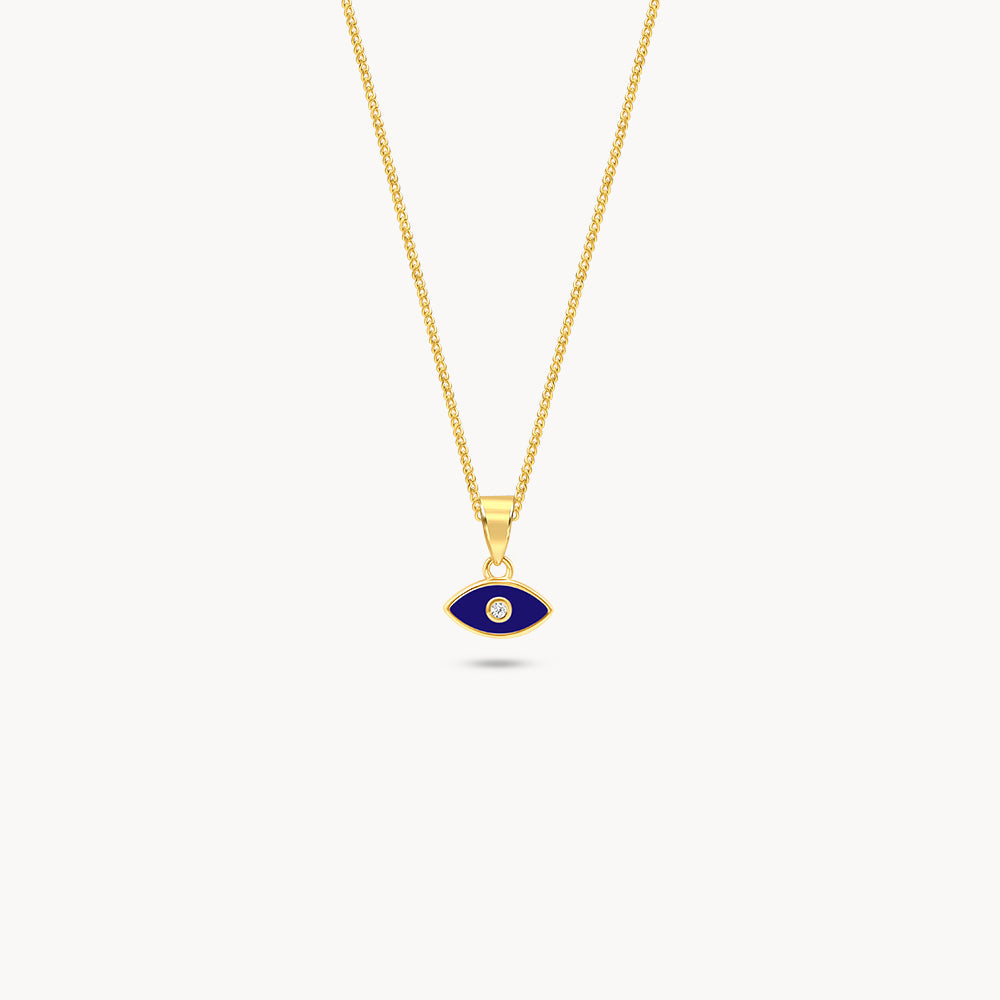 Enameled Evil Eye Necklace