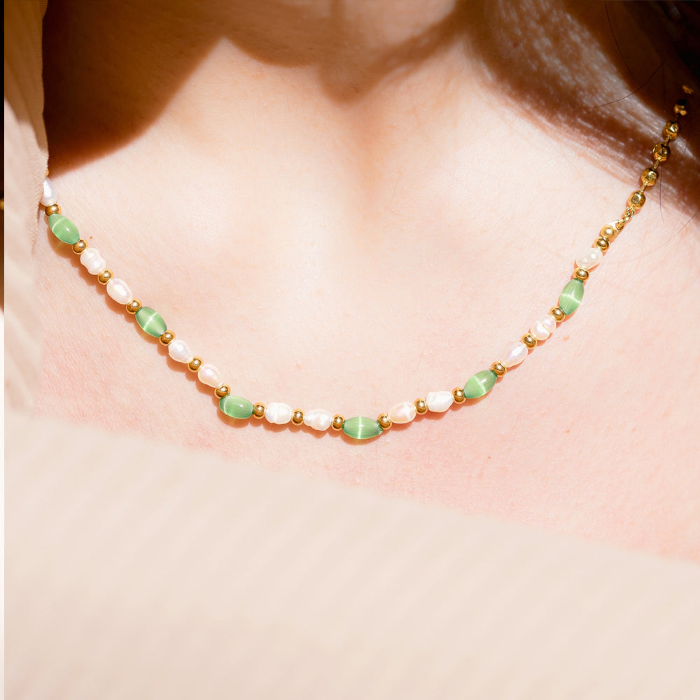 Green Pearl Necklace