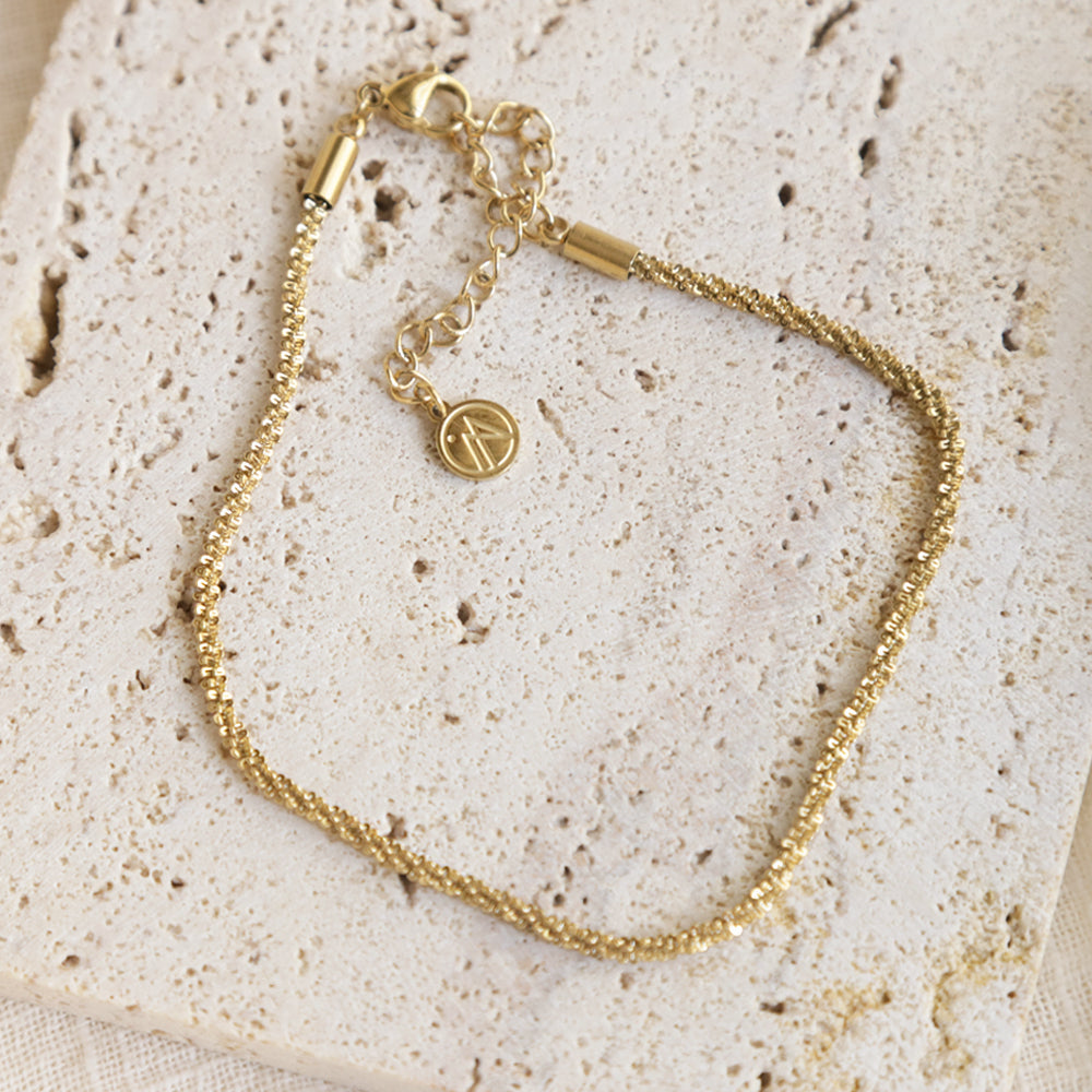 Folded Gold Anklet