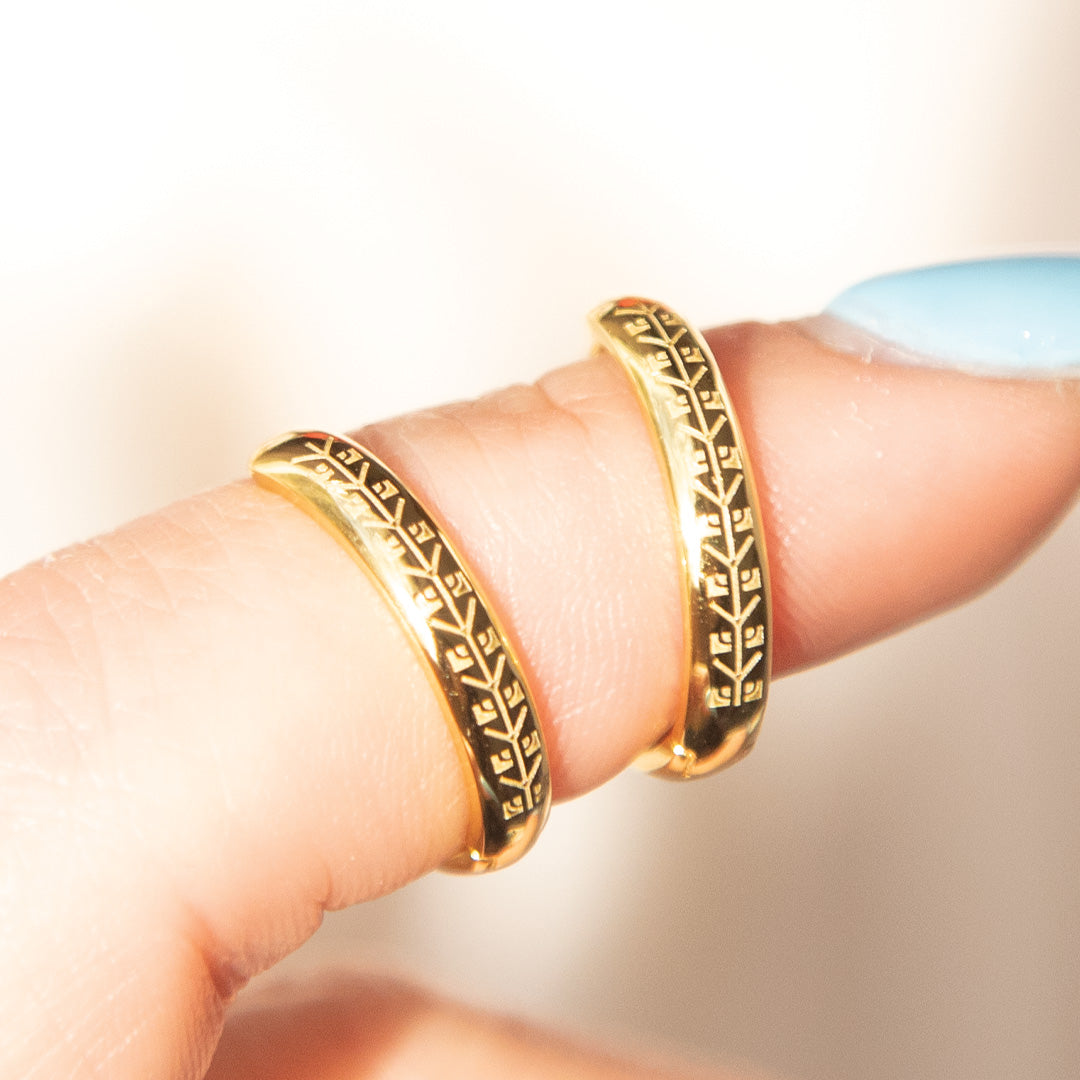 Tatreez Hoop Earrings