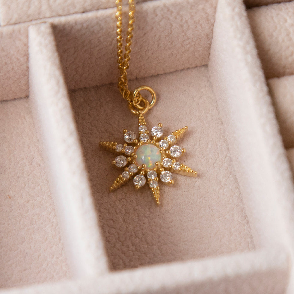 Opal Starburst Necklace