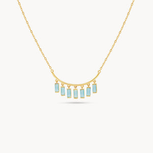 Aquamarine Arc Necklace