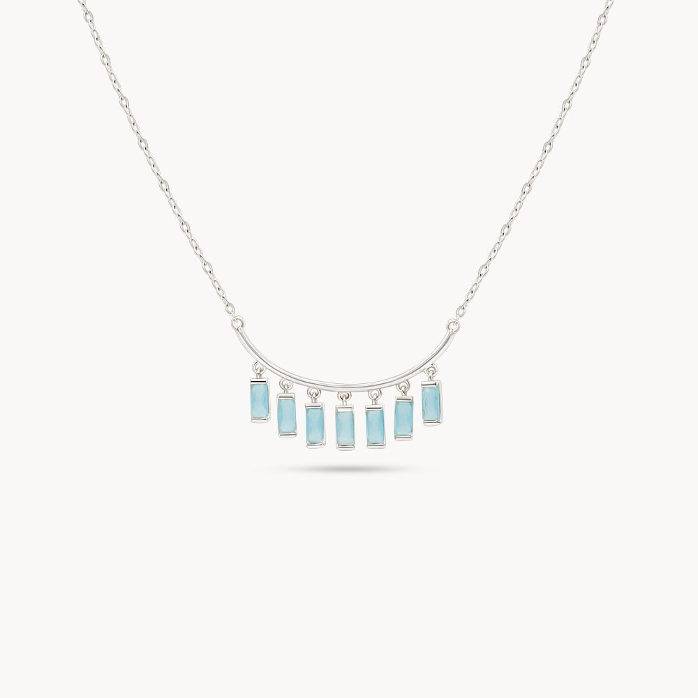 Aquamarine Arc Necklace