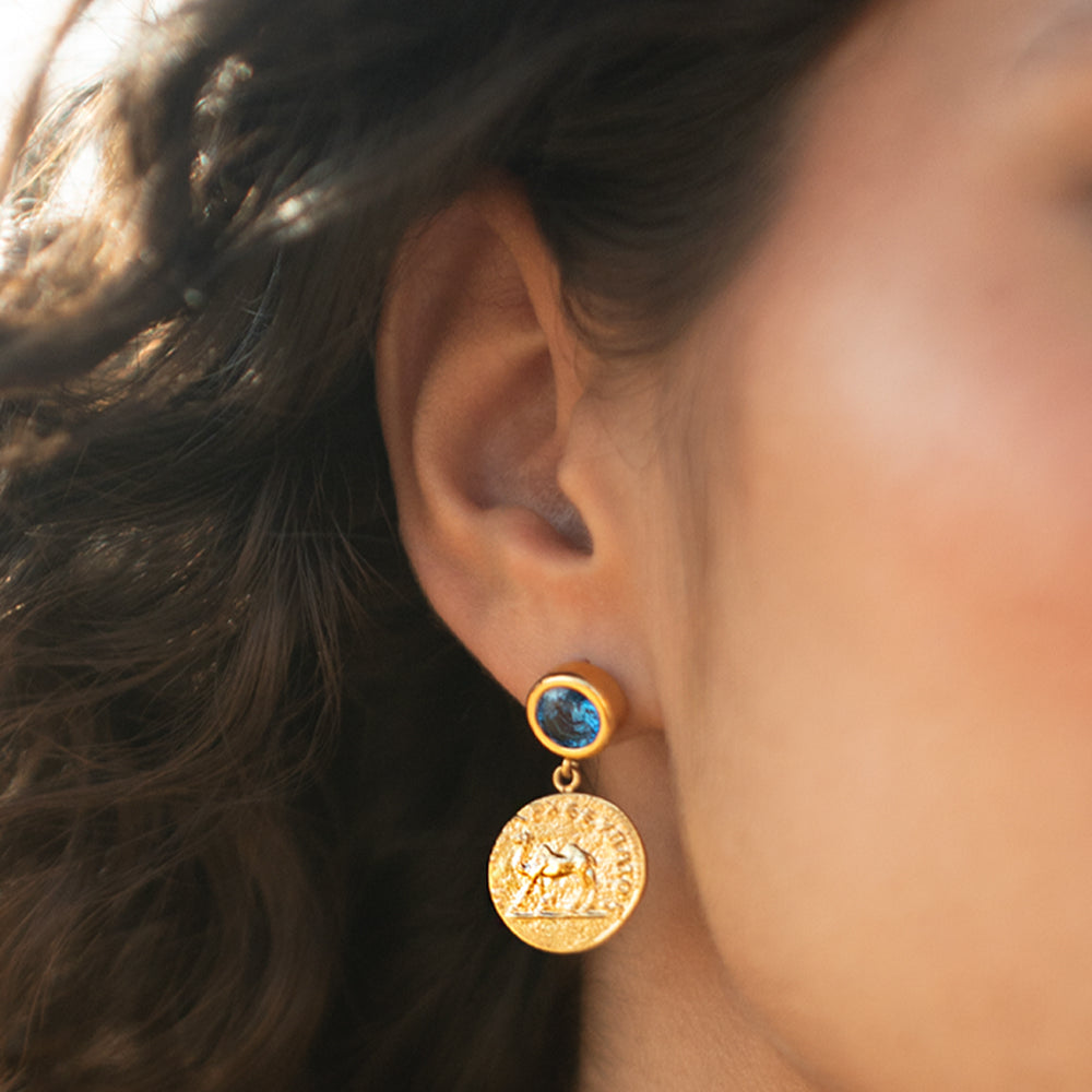 Bactrian Coin Earrings