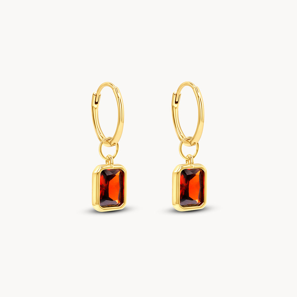 Baguette Gemstone Earrings