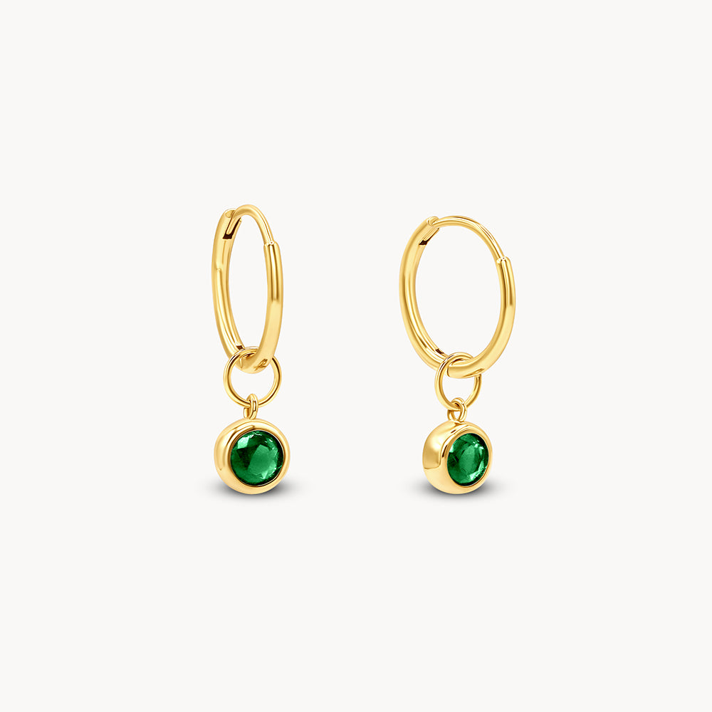 Bezel-Set Earrings