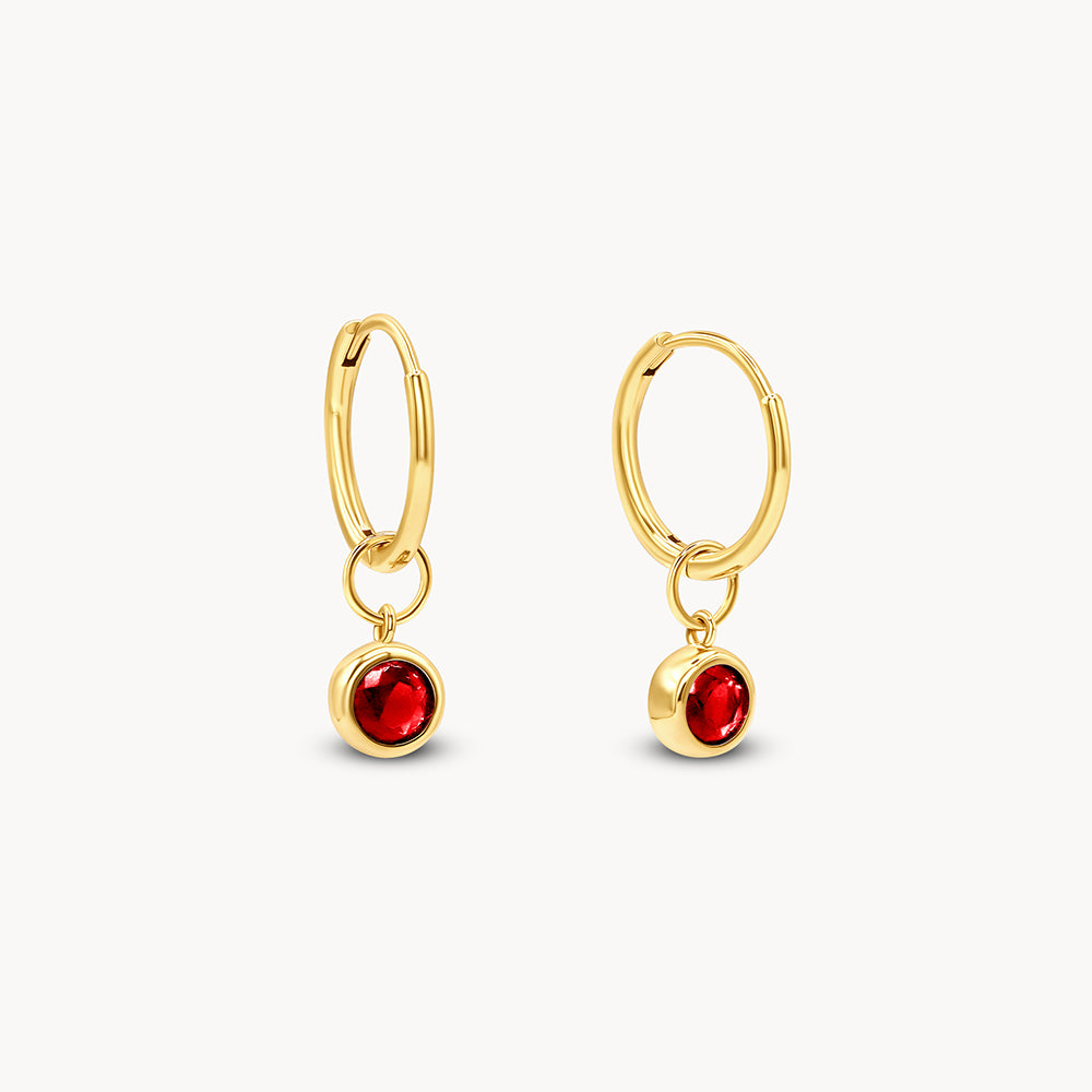 Bezel-Set Earrings