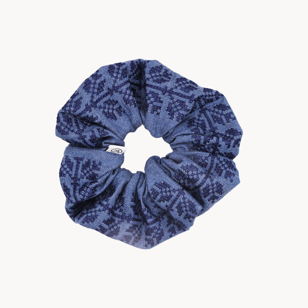 Coffee Bean Motif Scrunchie