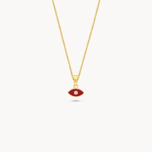 Enameled Evil Eye Necklace