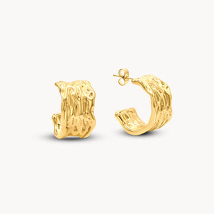 Chunky Hammered Hoops