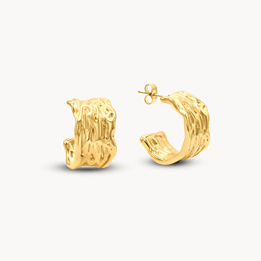 Chunky Hammered Hoops