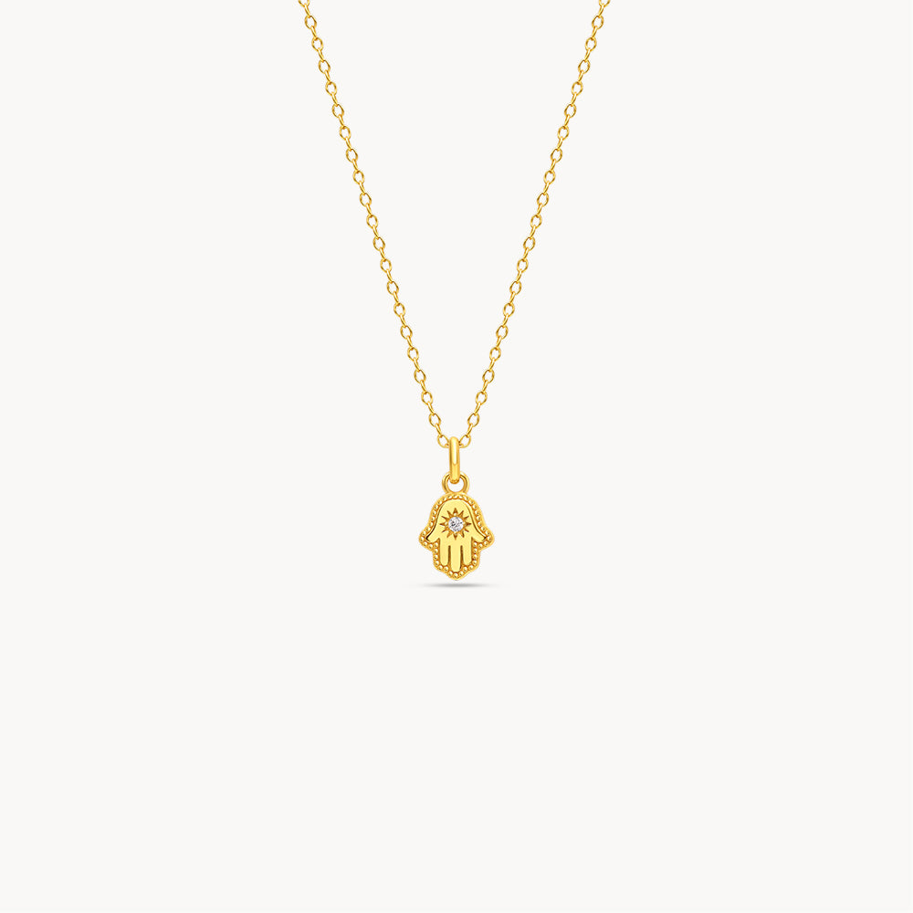 Dainty Hamsa Necklace