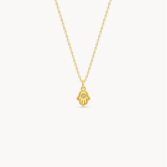 Dainty Hamsa Necklace