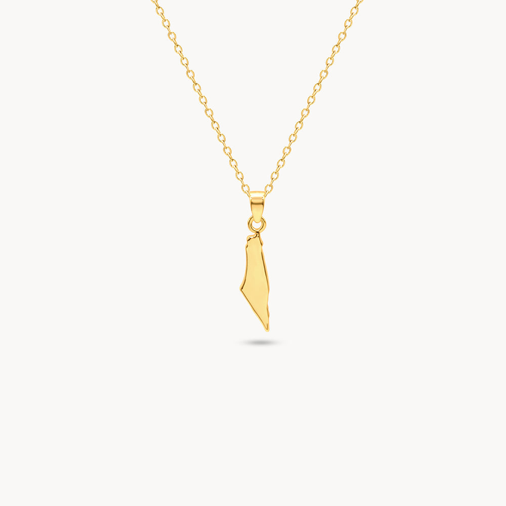 Map of Palestine Necklace