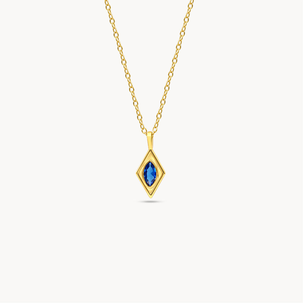 Sapphire Rhombus Necklace