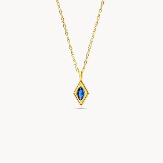 Sapphire Rhombus Necklace