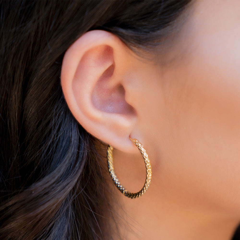 Serpent Scale Hoops