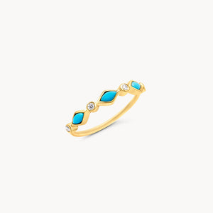 Turquoise Enamel Ring