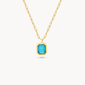 Aquamarine Gem Necklace
