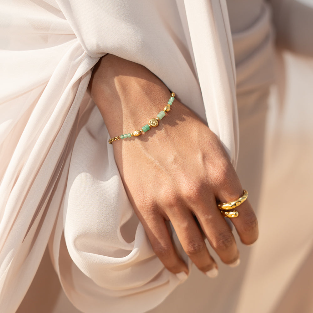 Green Beaded Bracelet